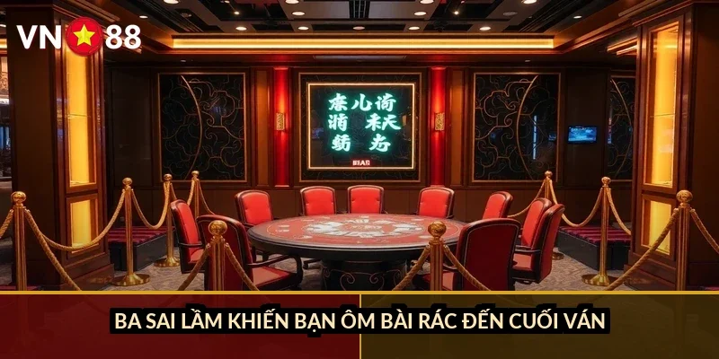 Ba sai lầm khiến bạn ôm bài rác đến cuối ván