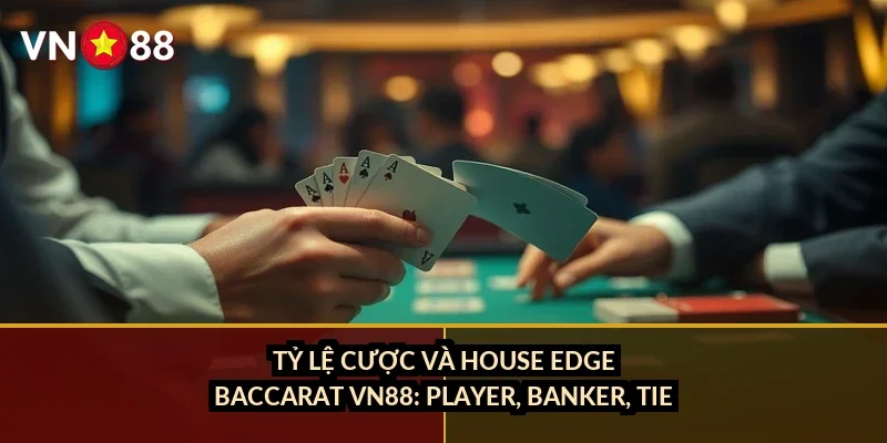 Tỷ lệ cược và house edge baccarat VN88: Player, Banker, Tie